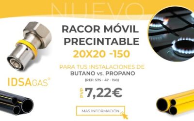 Nuevo Racor móvil precintable para Butano/propano
